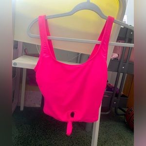 pink neon tank top